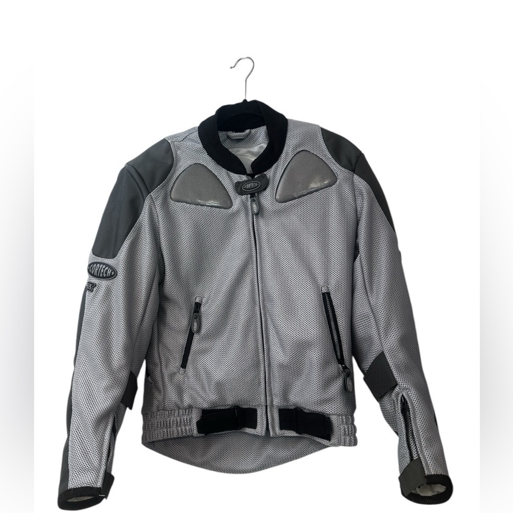 Cortech GX Air Women’s Medium Mesh Motorcycle Jacket Silver Reflective Armor